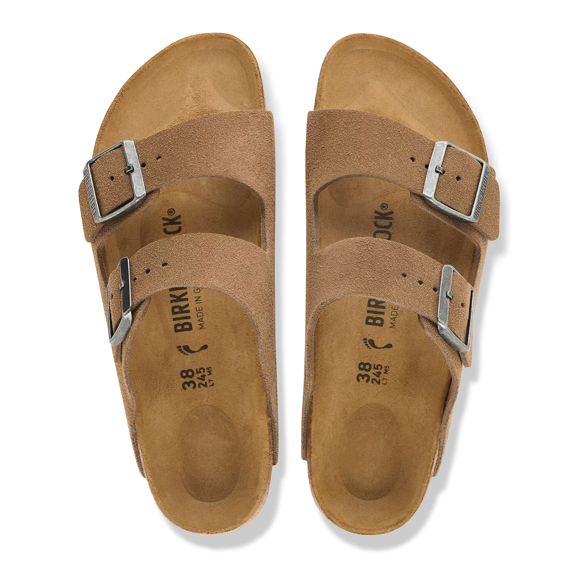 Birkenstock Arizona Suede Leather Dark Tea