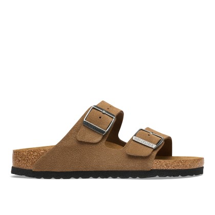 Birkenstock Arizona Suede Leather Narrow Dark Tea