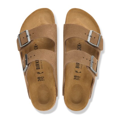 Birkenstock Arizona Suede Leather Narrow Dark Tea