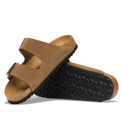 Birkenstock Arizona Suede Leather Narrow Dark Tea