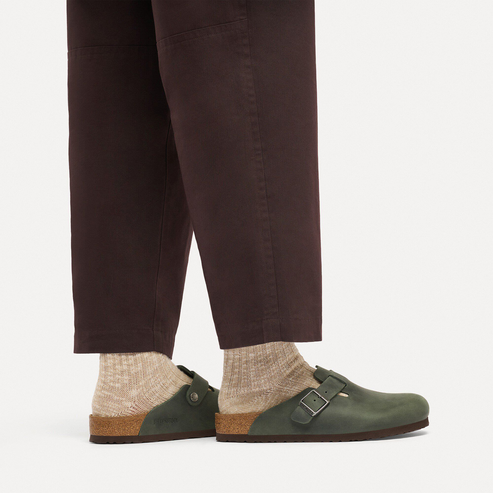 Birkenstock Boston Oiled Leather Thyme