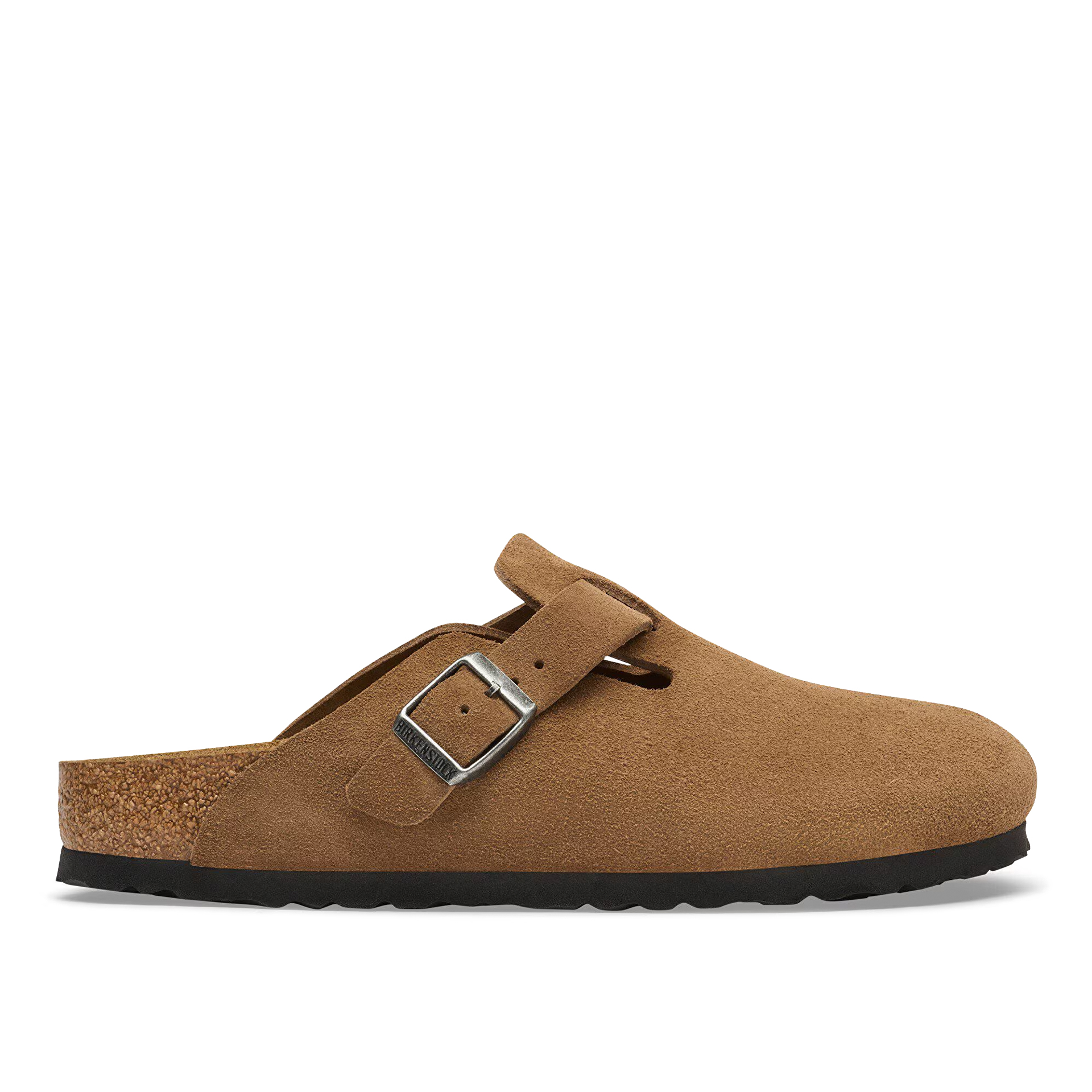 Birkenstock Boston Suede Leather Narrow Dark Tea