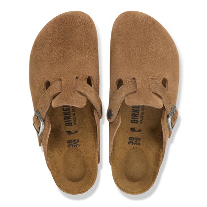 Birkenstock Boston Suede Leather Dark Tea
