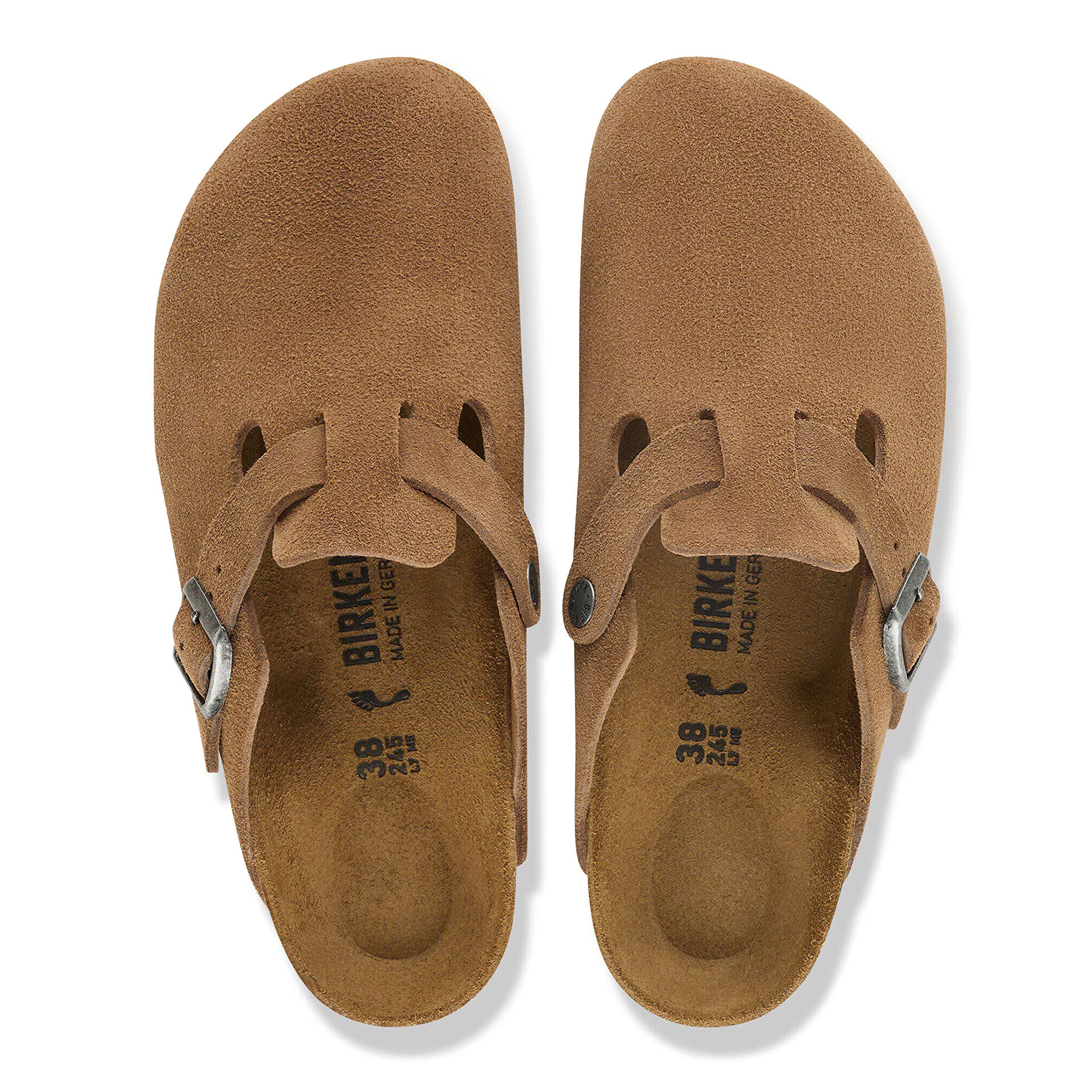 Birkenstock Boston Suede Leather Dark Tea
