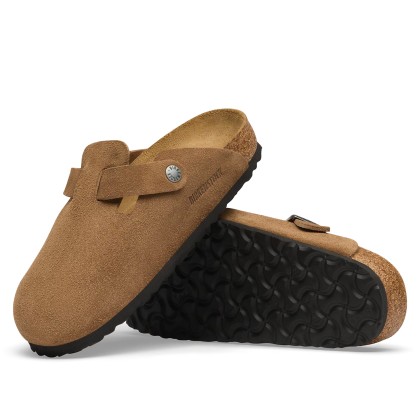 Birkenstock Boston Suede Leather Dark Tea