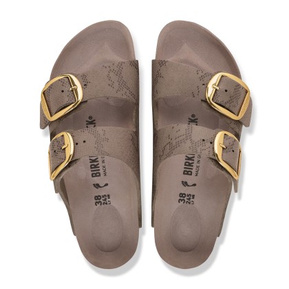 Birkenstock Arizona Big Buckle Synthetics Narrow Python Gray Taupe
