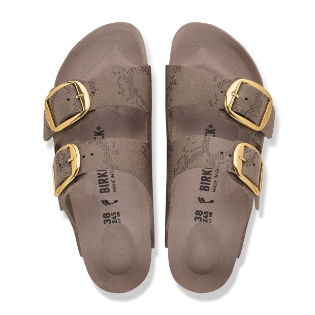 Birkenstock Arizona Big Buckle Synthetics Narrow Python Gray Taupe