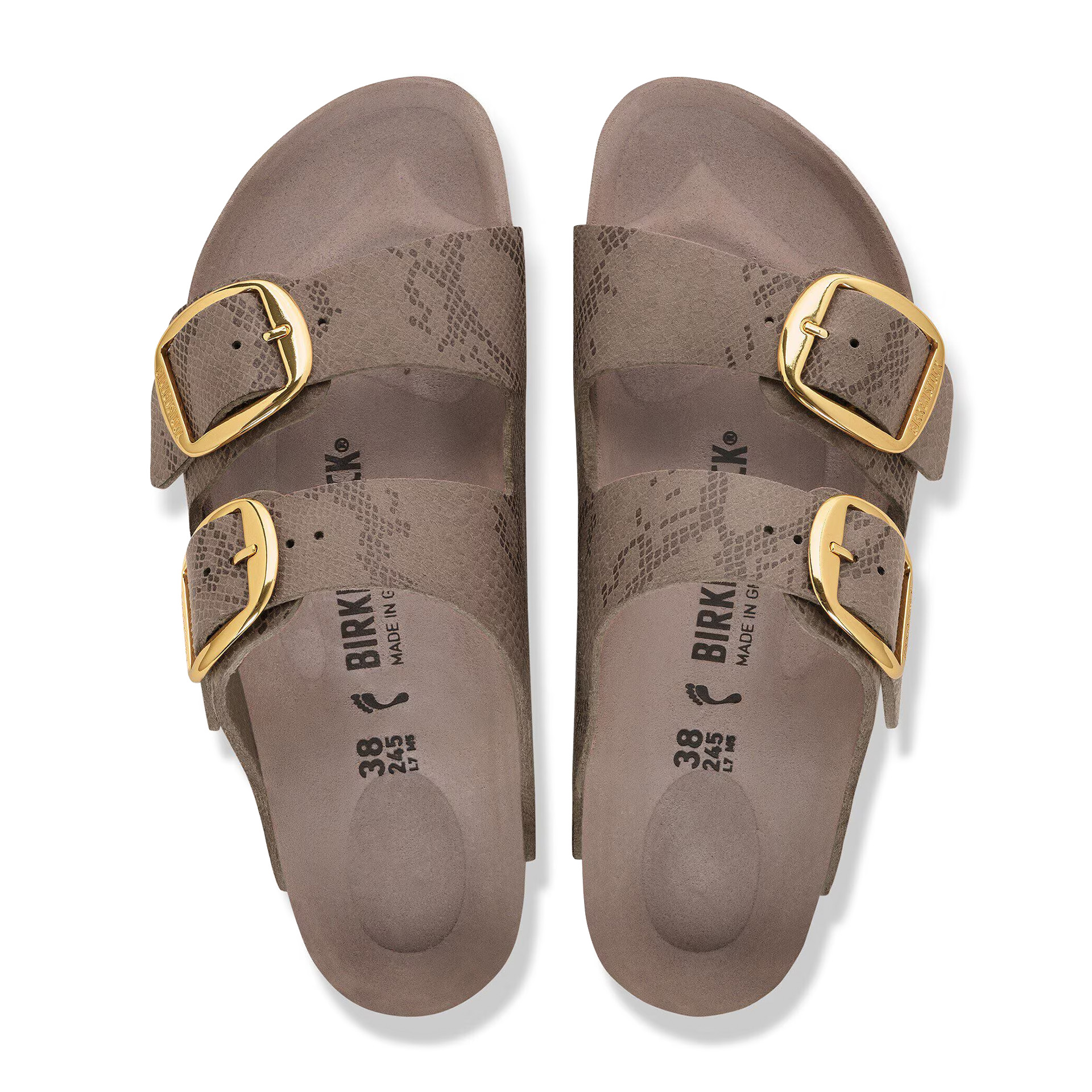 Birkenstock Arizona Big Buckle Synthetics Narrow Python Gray Taupe