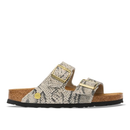 Birkenstock Arizona Suede Leather Narrow Snake Oyster
