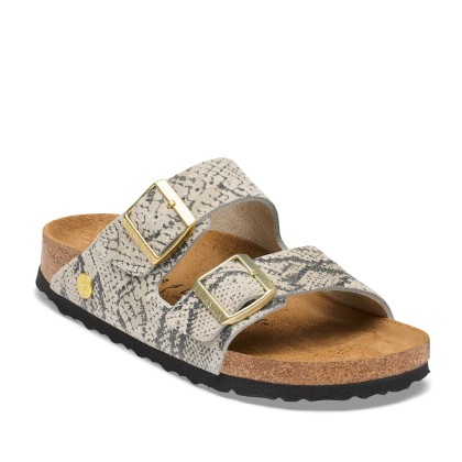 Birkenstock Arizona Suede Leather Narrow Snake Oyster