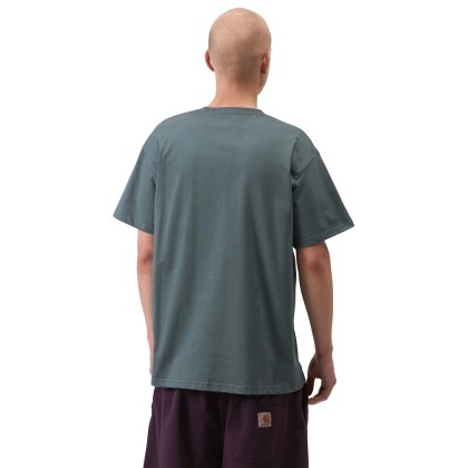 Carhartt Wip T-shirt Chase Cozy Blue / Gold