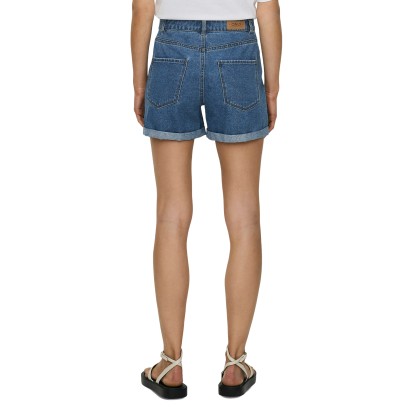 Only Calção Vega Hw Mom Dnm Medium Blue Denim Only Calção Vega Hw Mom Dnm Medium Blue Denim