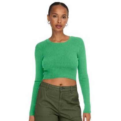 Only Camisola Karol Ls Crop O-neck Island