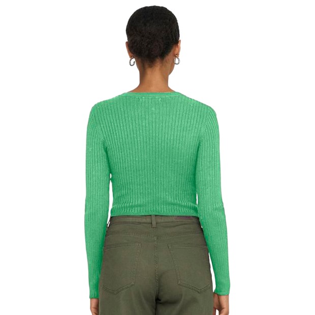Only Camisola Karol Ls Crop O-neck Island