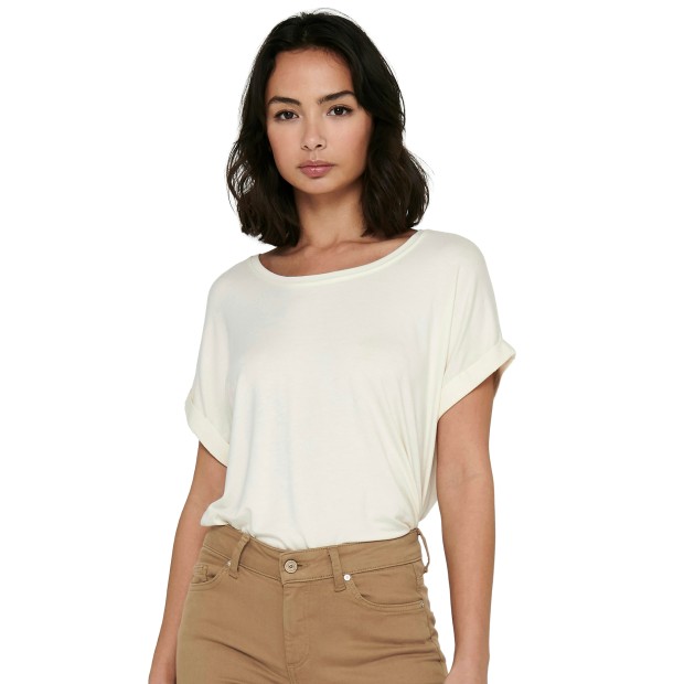 Only T-shirt Moster O-neck Antique White
