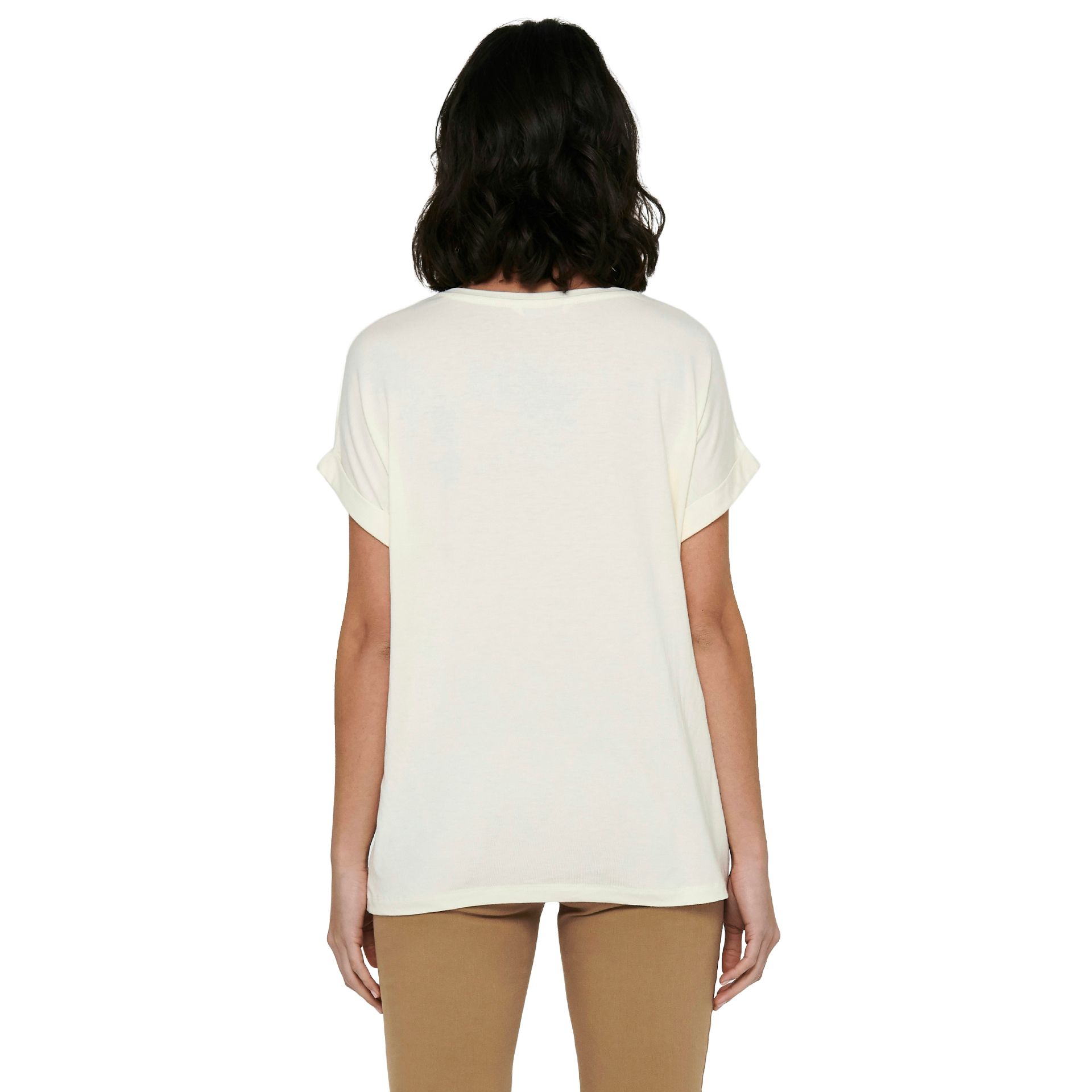 Only T-shirt Moster O-neck Antique White