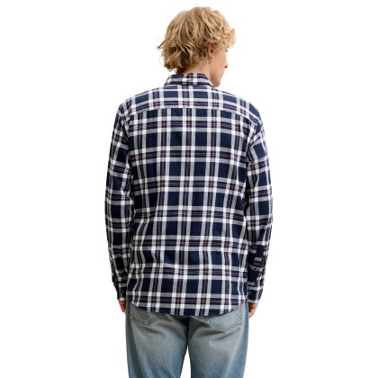 Jack & Jones Camisa Dover Check Navy Blazer