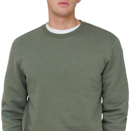 Only&Sons  Camisola Ceres Crew  Castor Gray