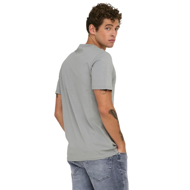 Only&Sons  T-shirt Max Life Stitch Ultimate Grey