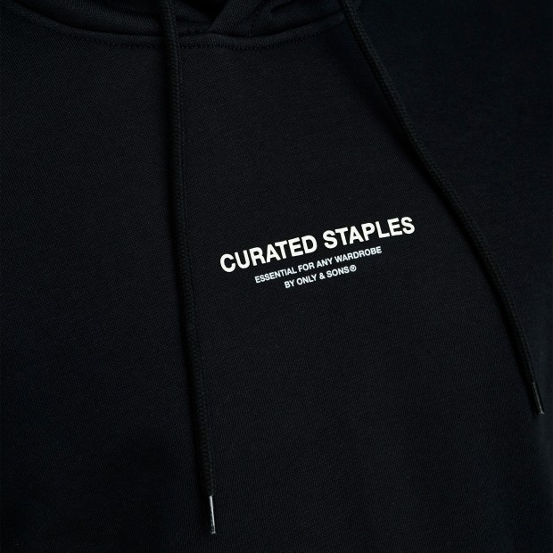 Only&Sons Sweat Curated Reg Black