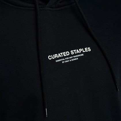 Only&Sons  Sweat Curated Reg Black