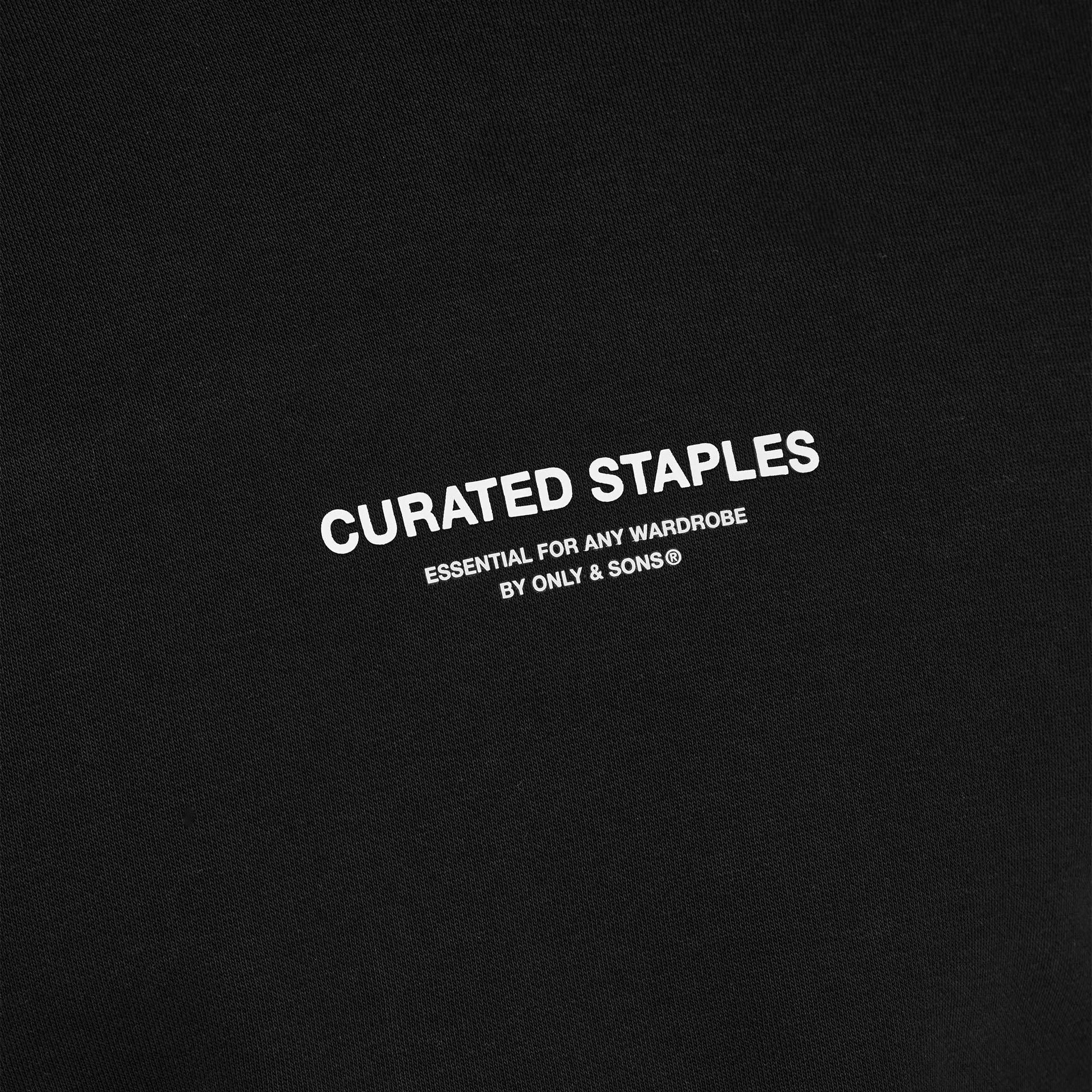 Only&Sons Sweat Curated Reg Black