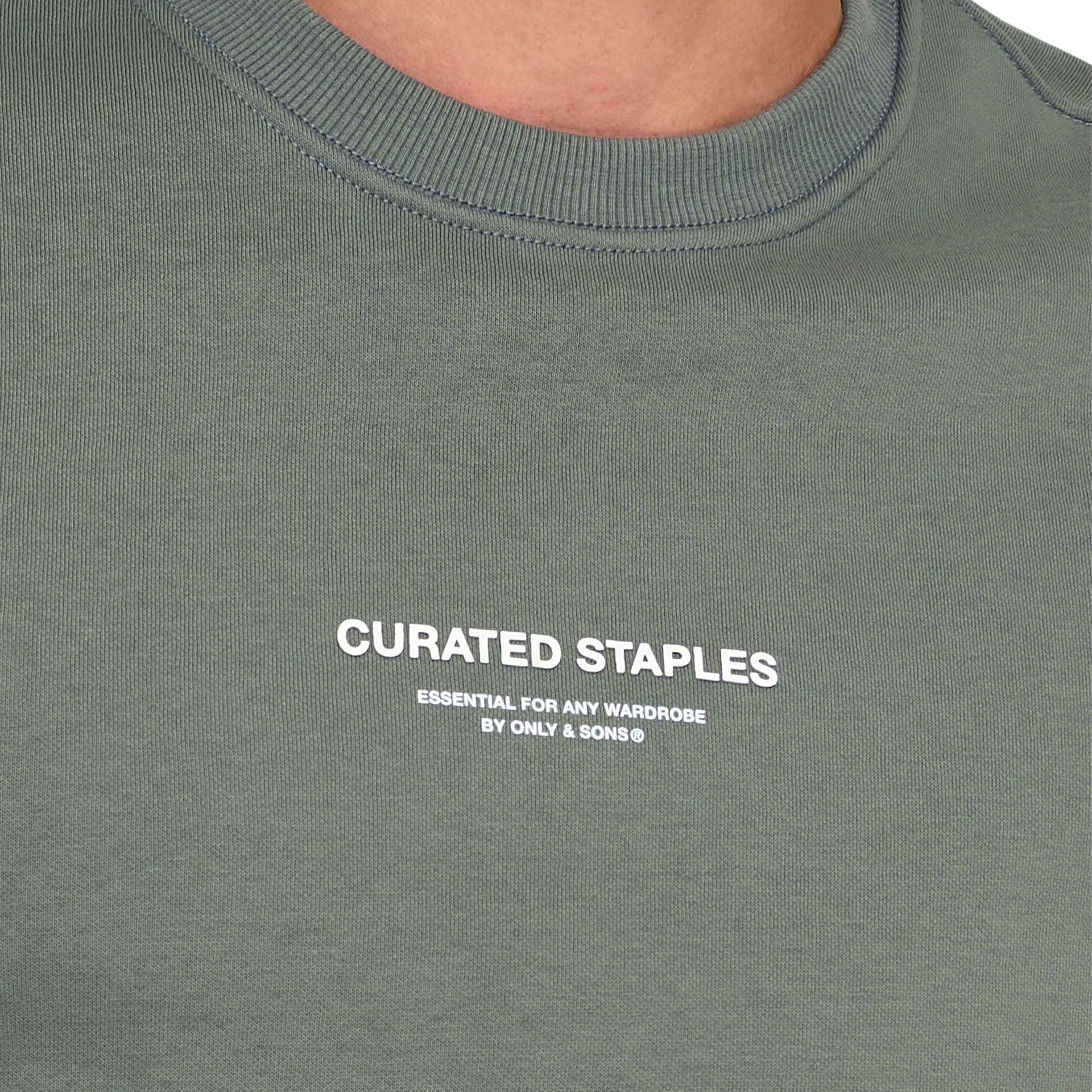 Only&Sons Sweat Curated Reg Castor Gray