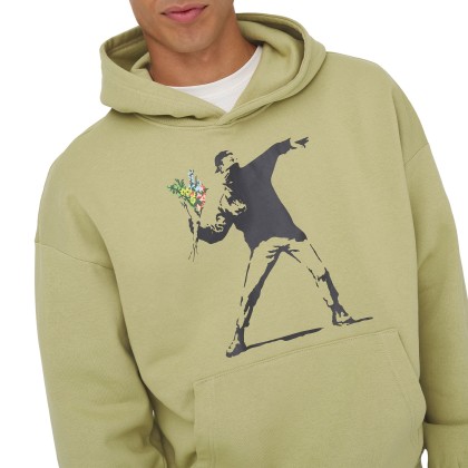 Only&Sons  Sweat Banksy Vtg Vd Twill