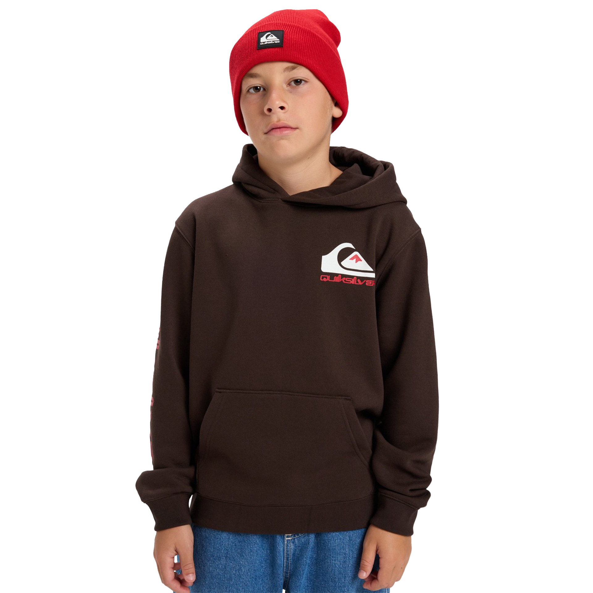 Quiksilver Sweat Omnilog Hood Yth Chocolate Brown