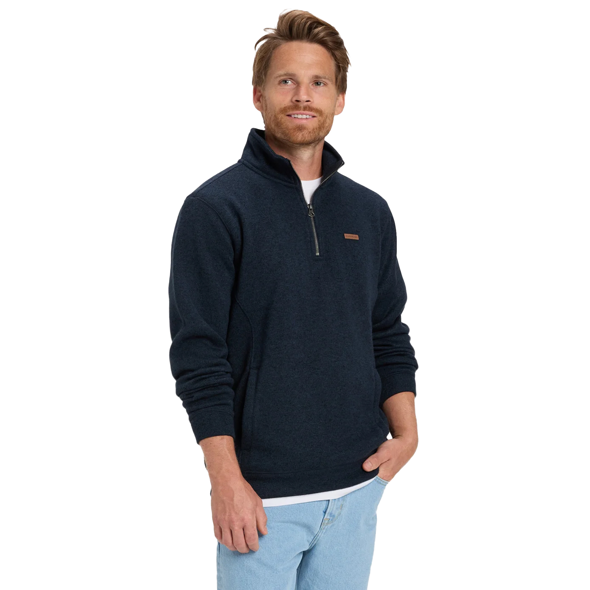 Quiksilver Sweat Keller 1/4 Zip Dark Navy Heather