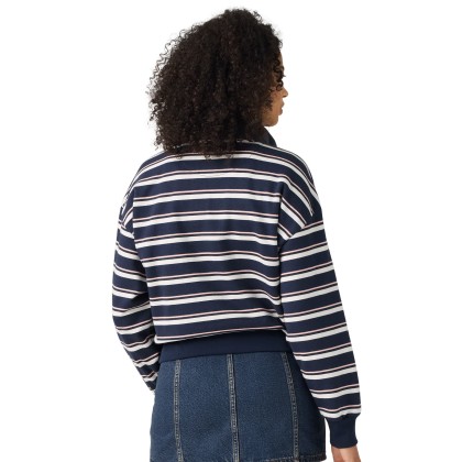 Levis Camisola Everyday Quarter Zip Ruby Stripe Navy