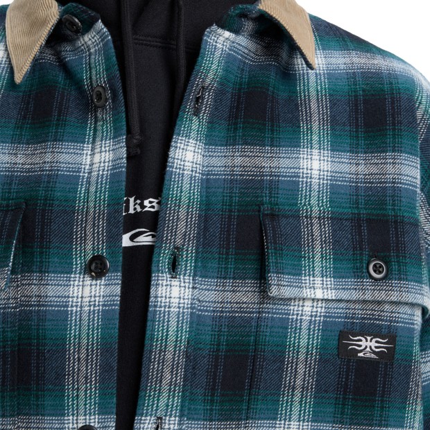 Quiksilver Camisa Shadow Check Orion Blue Desert