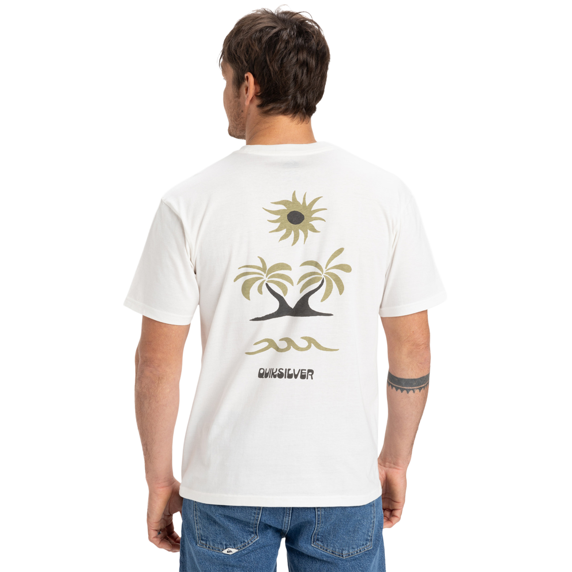 Quiksilver T-shirt Evo Roads End Snow White