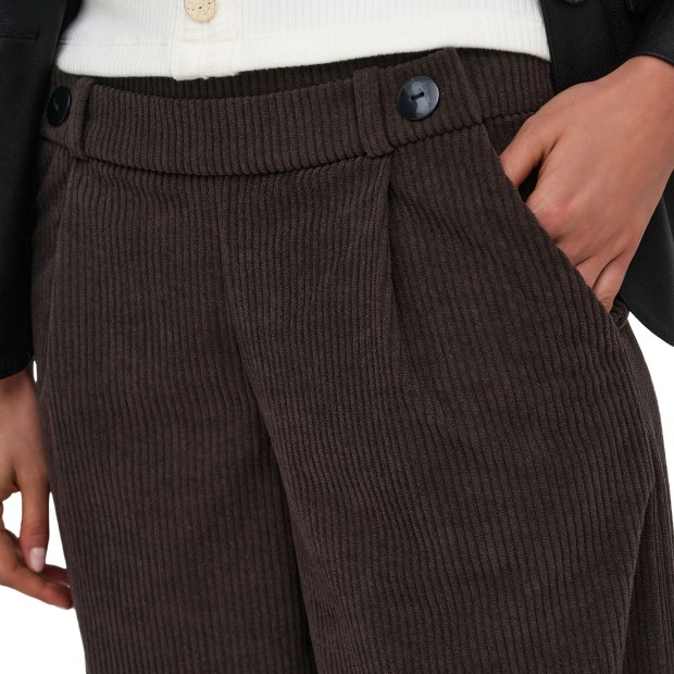 JDY Calça Geggo Cord Coffee Bean