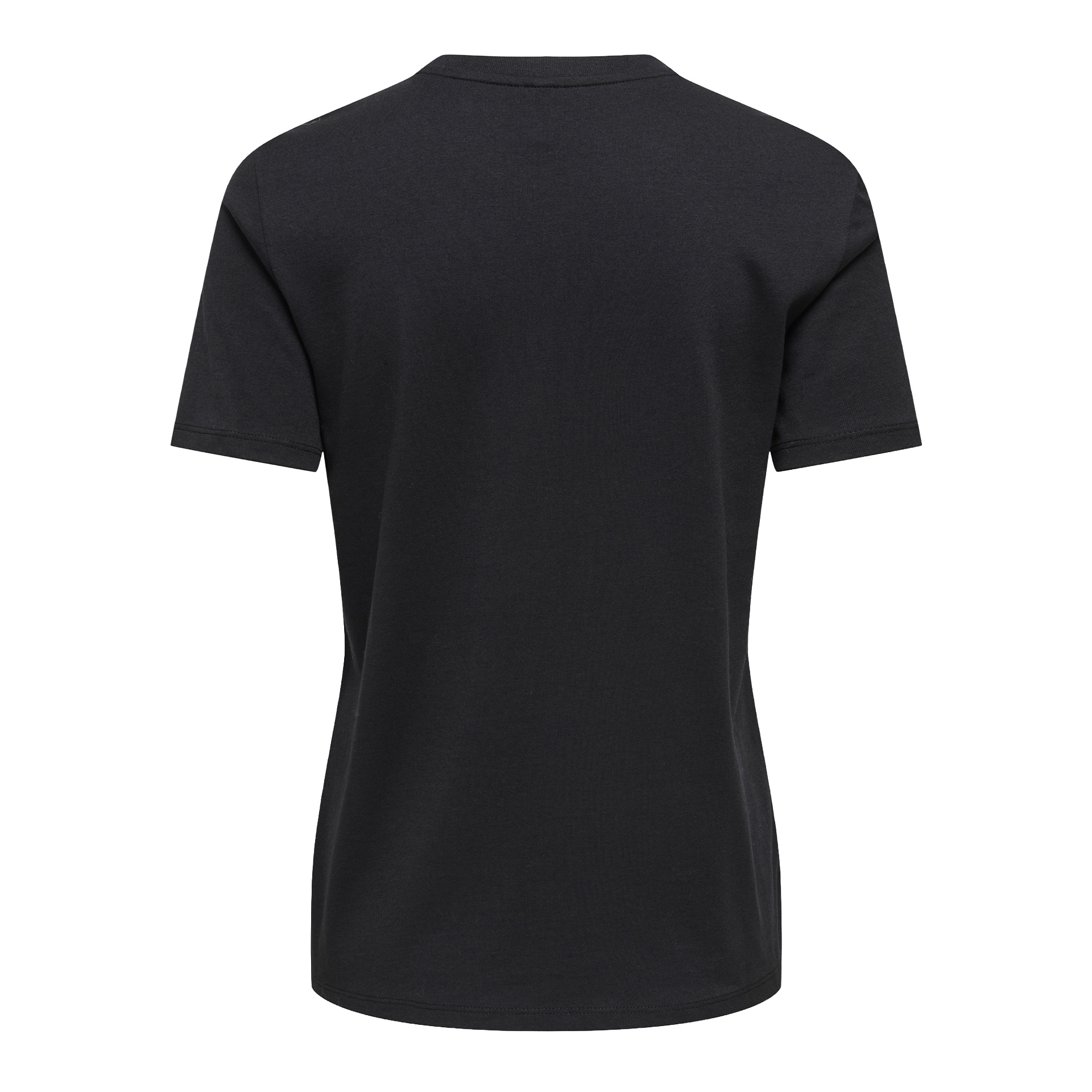 Only T-shirt Sanja O-neck Bling Top Box Black Rhinestones + Pearl Necklace