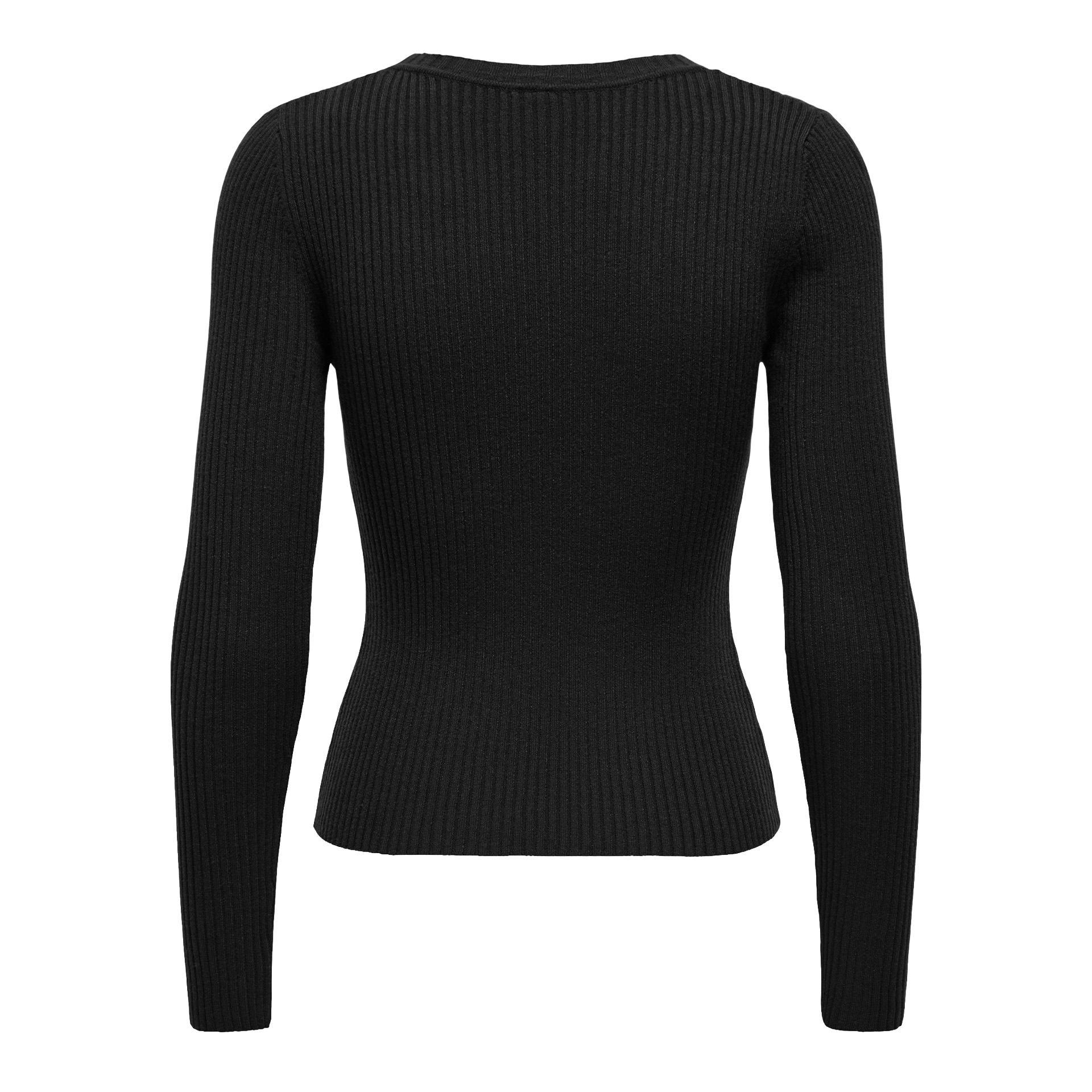 Only Longsleeve Flou Buckle O-neck Knt Black Gold Buckle
