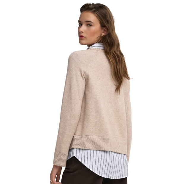 Only Camisola Princess O-neck Raglan Knt Mocha Meringue Melange