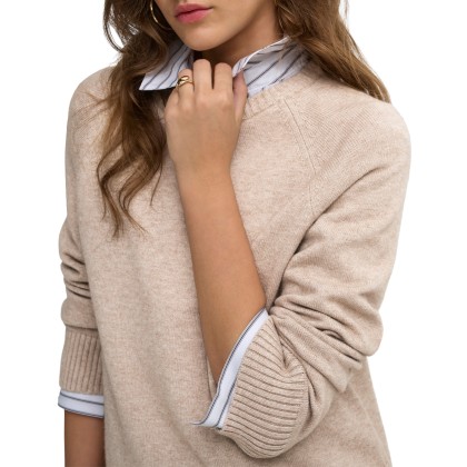 Only Camisola Princess O-neck Raglan Knt Mocha Meringue Melange