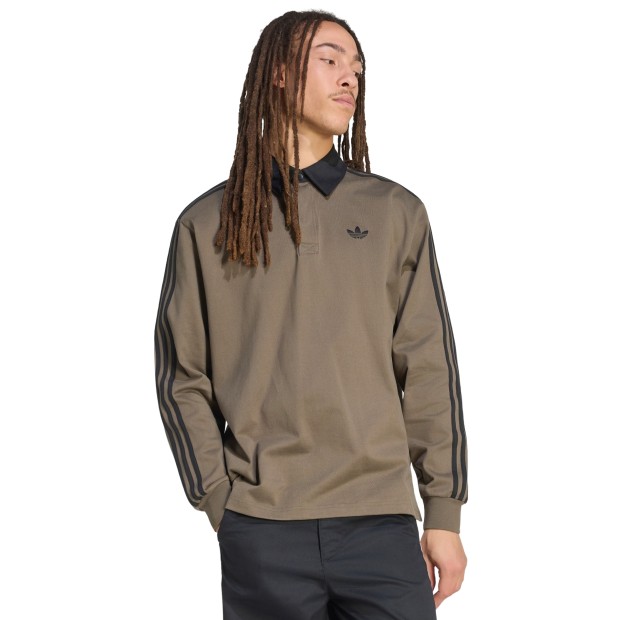 adidas Originals Polo 3-stripes Rugby Brown / Branch