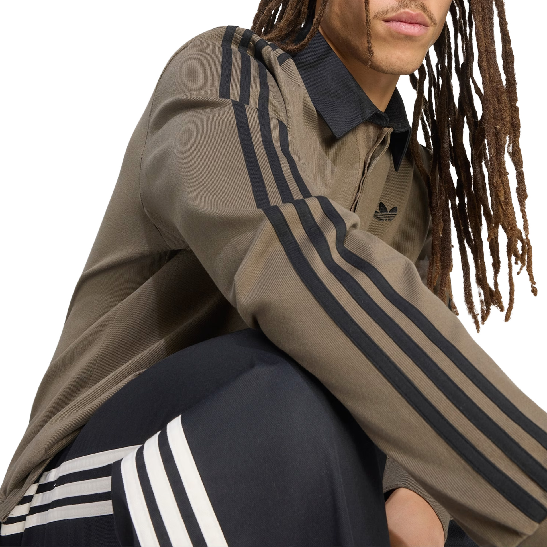 adidas Originals Polo 3-stripes Rugby Brown / Branch