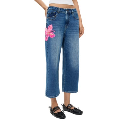Desigual Cal�a Flora Denim Medium Wash