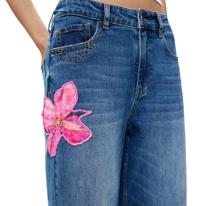 Desigual Cal�a Flora Denim Medium Wash