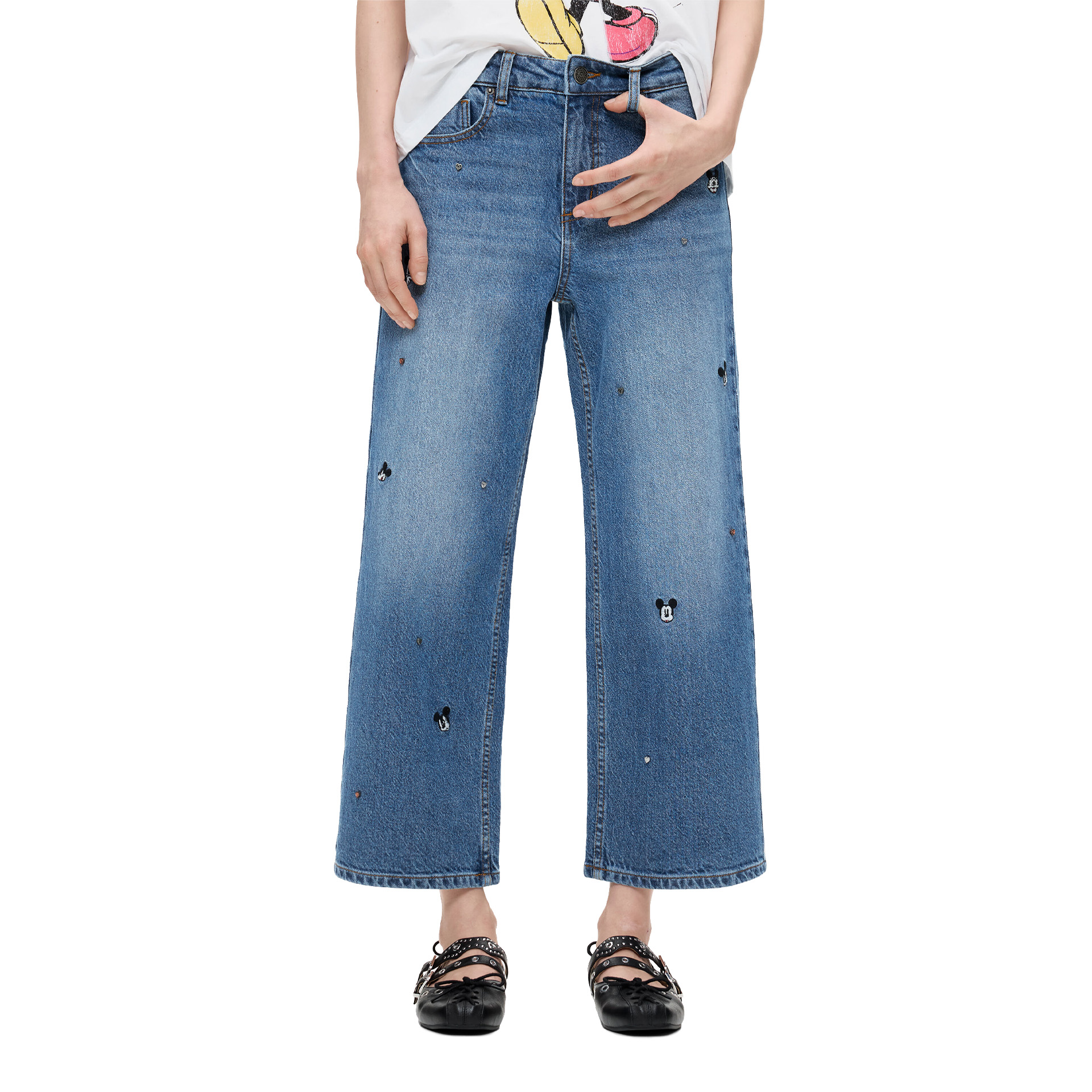 Desigual Calça Mickeymini Denim Light Wash