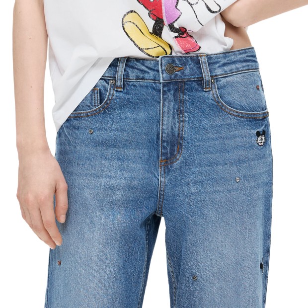 Desigual Calça Mickeymini Denim Light Wash