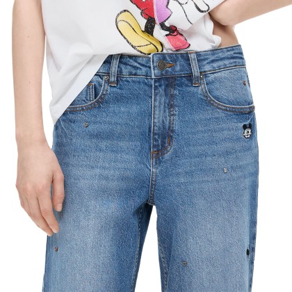Desigual Cal�a Mickeymini Denim Light Wash