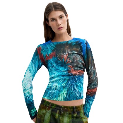 Desigual Camisola Pompom Lacroix Turquesa
