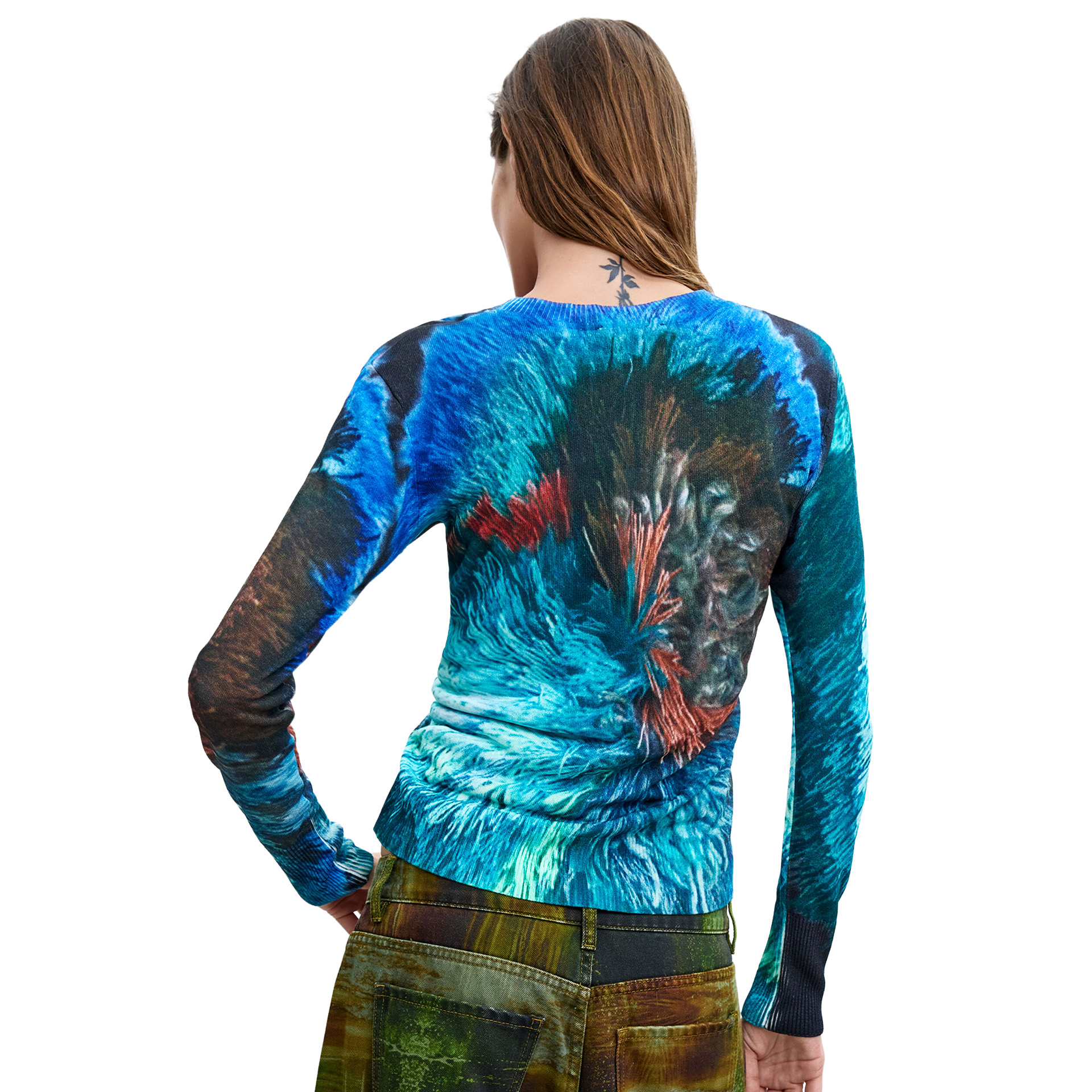 Desigual Camisola Pompom Lacroix Turquesa
