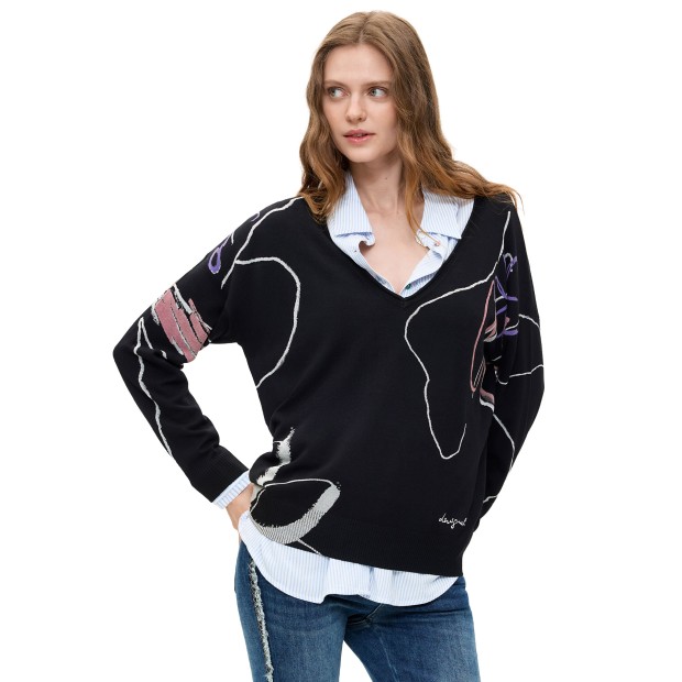 Desigual Camisola Femnaif Negro