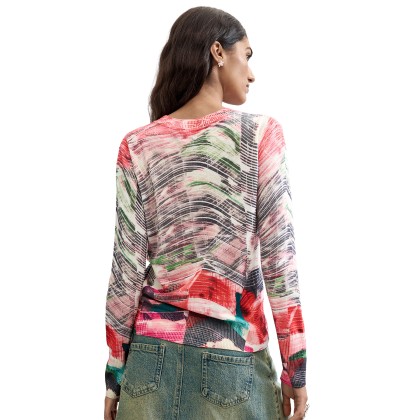 Desigual Camisola Glitch Rosa