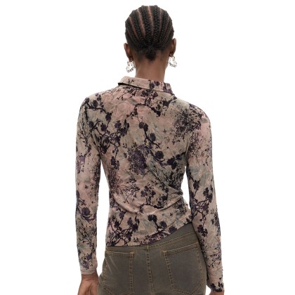 Desigual Camisa Naomi Gris Marron
